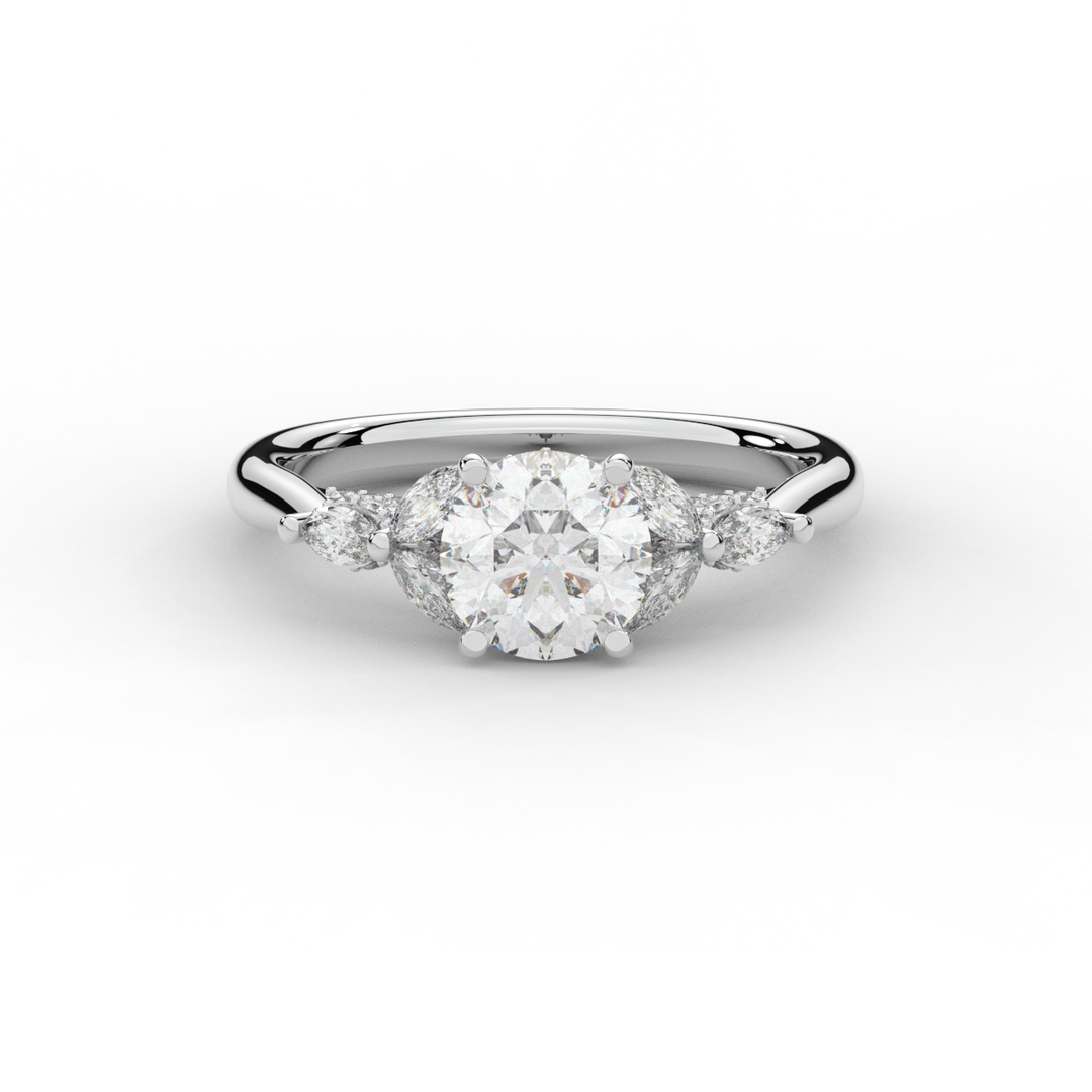 1.75CT.TW ROUND LAB DIAMOND ENGAGEMENT RING - Nazarelle