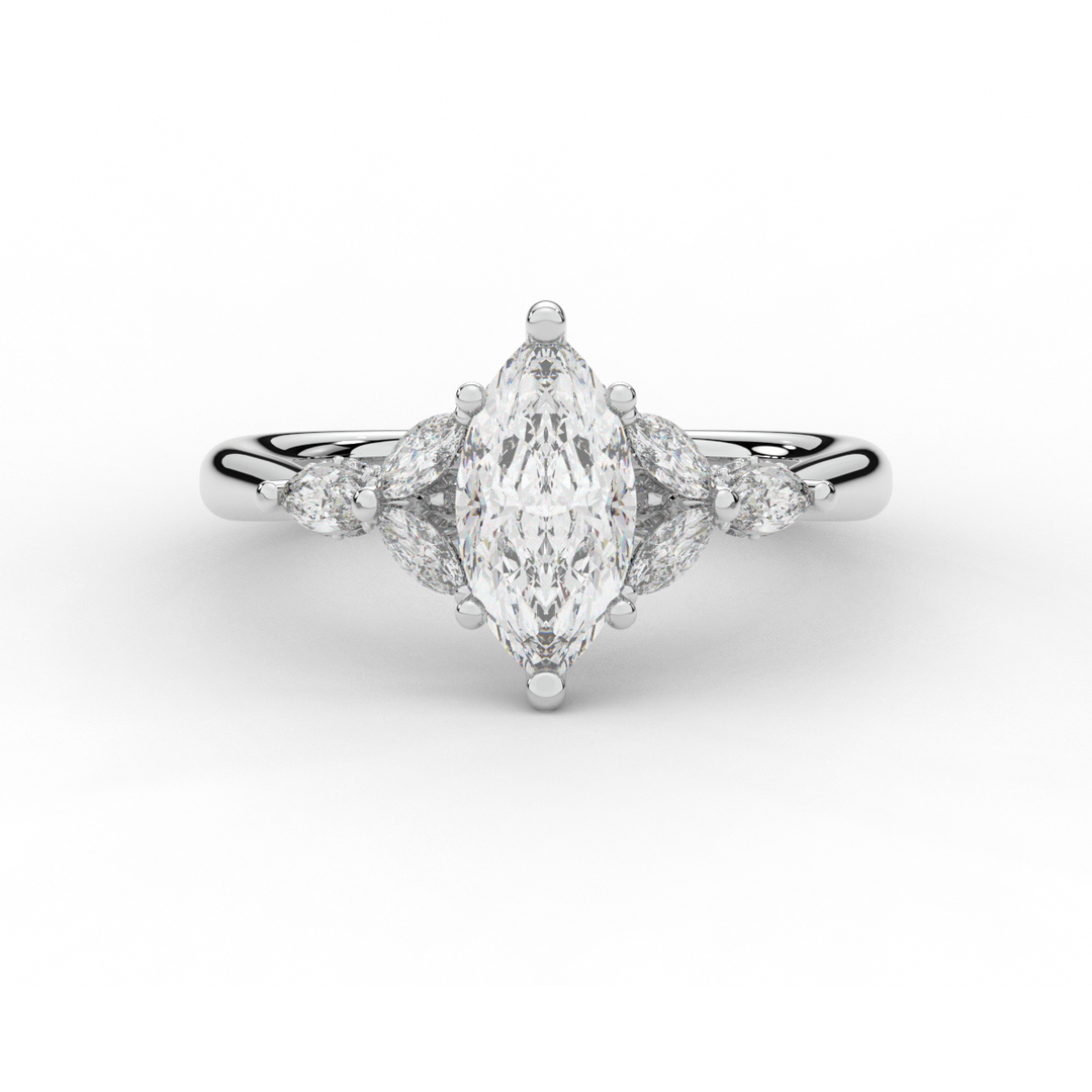 1.50CT.TW MARQUISE LAB DIAMOND ENGAGEMENT RING - Nazarelle