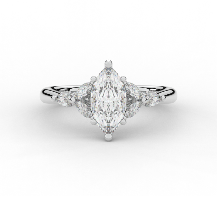 1.50CT.TW MARQUISE LAB DIAMOND ENGAGEMENT RING - Nazarelle