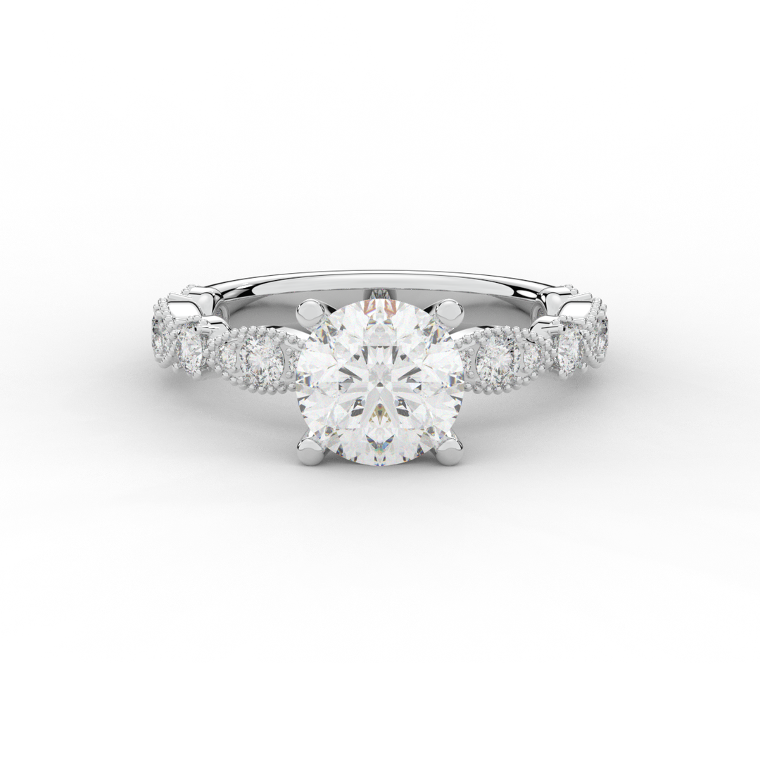 2.50CT.TW ROUND LAB DIAMOND SOLITAIRE ENGAGEMENT RING - Nazarelle