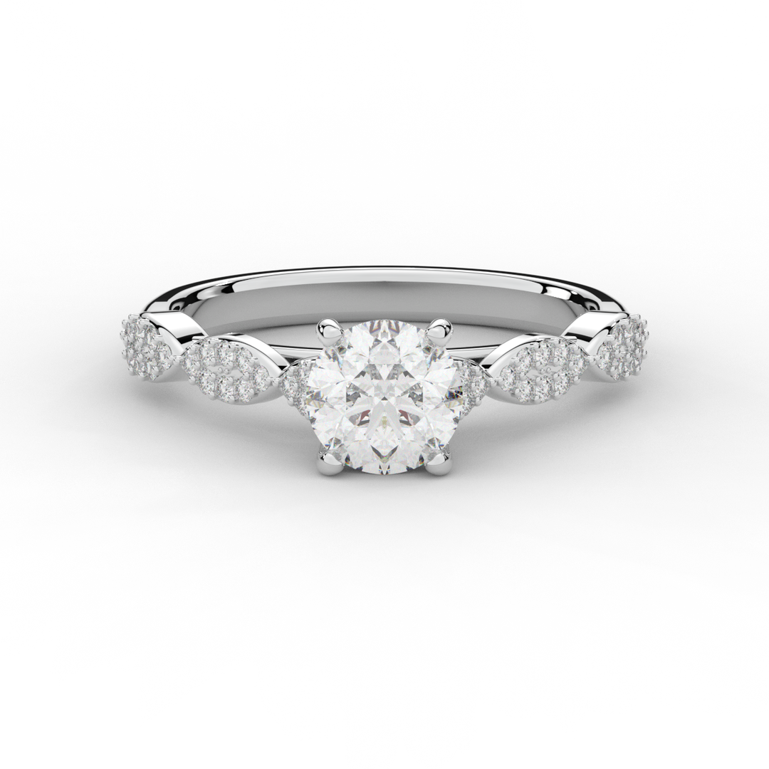 1.20CT.TW ROUND LAB DIAMOND SOLITAIRE ENGAGEMENT RING - Nazarelle