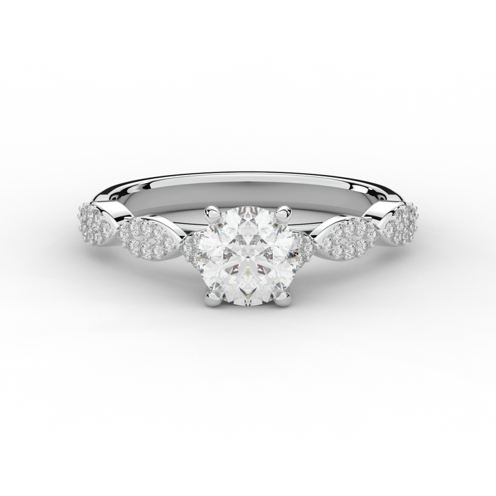 1.20CT.TW ROUND LAB DIAMOND SOLITAIRE ENGAGEMENT RING - Nazarelle