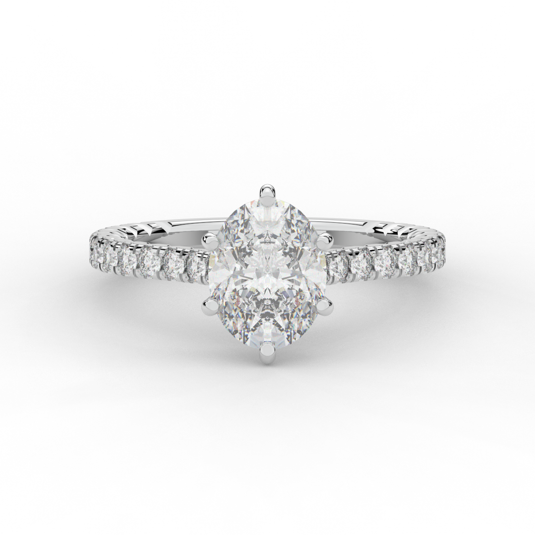 2.00CT.TW OVAL LAB DIAMOND SOLITAIRE ENGAGEMENT RING - Nazarelle