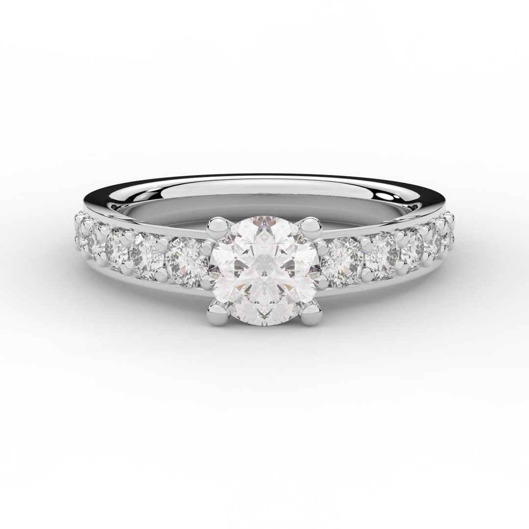 1.75CT.TW ROUND LAB DIAMOND SOLITAIRE ENGAGEMENT RING - Nazarelle