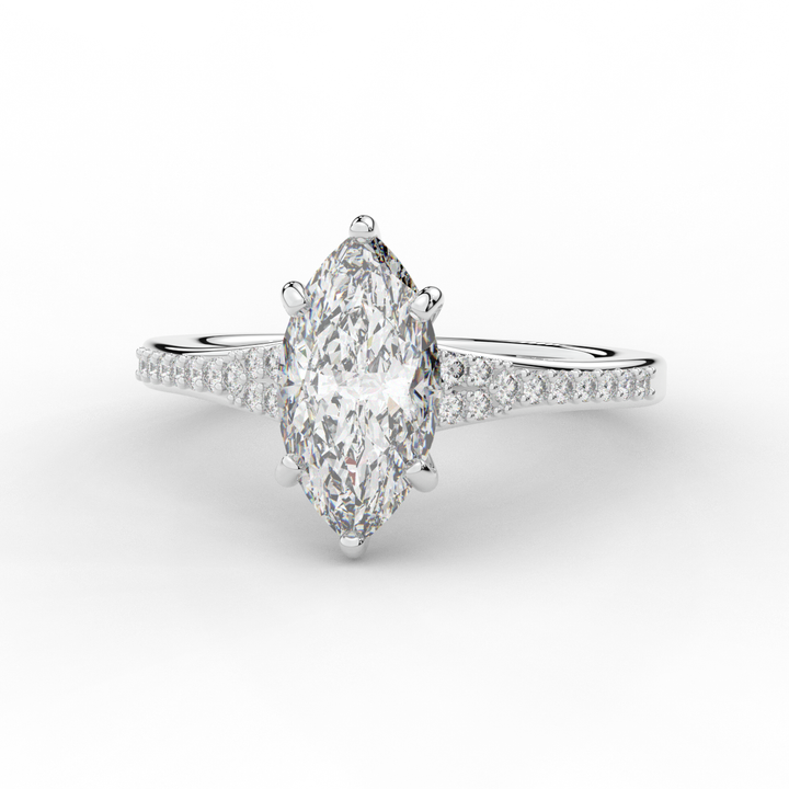 1.90CT.TW MARQUISE LAB DIAMOND SOLITAIRE ENGAGEMENT RING - Nazarelle