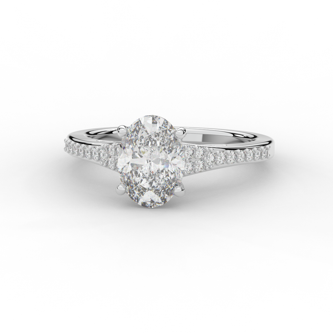 1.65CT.TW OVAL LAB DIAMOND SOLITAIRE ENGAGEMENT RING - Nazarelle