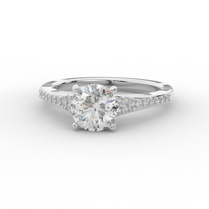 1.65CT.TW ROUND LAB DIAMOND SOLITAIRE ENGAGEMENT RING - Nazarelle