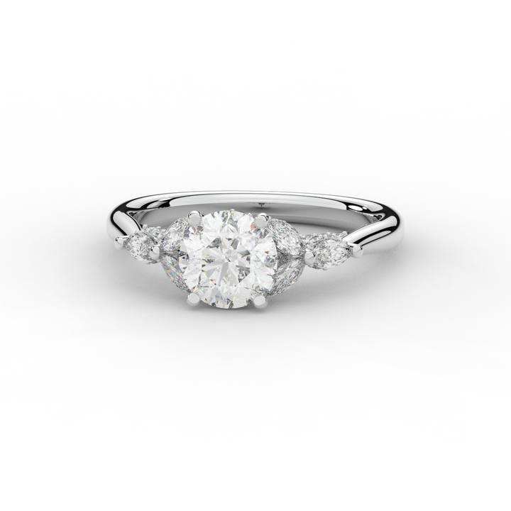 1.75CT.TW ROUND LAB DIAMOND ENGAGEMENT RING - Nazarelle