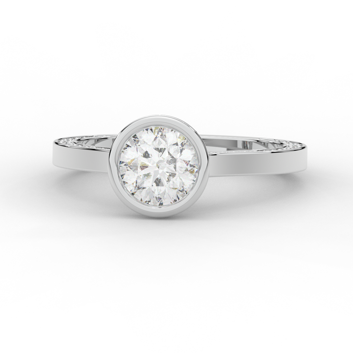 1.40CT.TW ROUND LAB DIAMOND SOLITAIRE ENGAGEMENT RING - Nazarelle