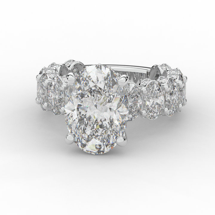 10.90CT.TW OVAL LAB DIAMOND SOLITAIRE ENGAGEMENT RING