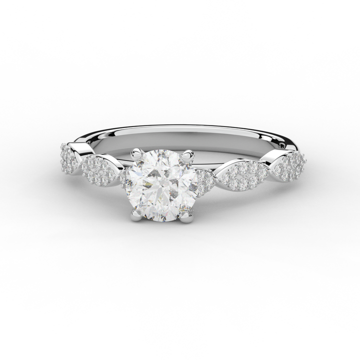 1.20CT.TW ROUND LAB DIAMOND SOLITAIRE ENGAGEMENT RING - Nazarelle