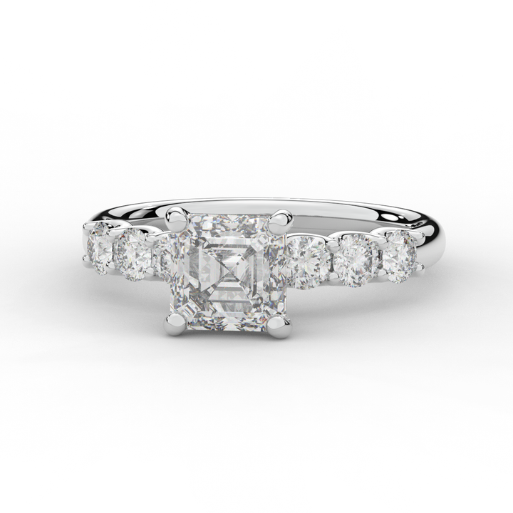 2.60CT.TW ASSCHER LAB DIAMOND SOLITAIRE ENGAGEMENT RING - Nazarelle