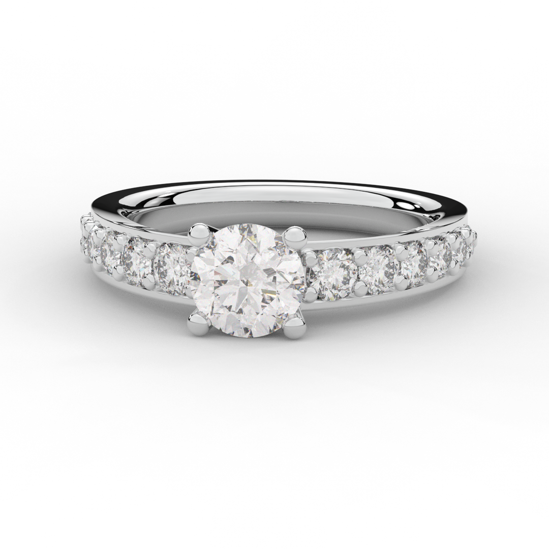 1.75CT.TW ROUND LAB DIAMOND SOLITAIRE ENGAGEMENT RING - Nazarelle