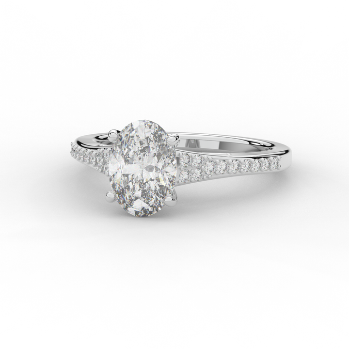 1.65CT.TW OVAL LAB DIAMOND SOLITAIRE ENGAGEMENT RING - Nazarelle