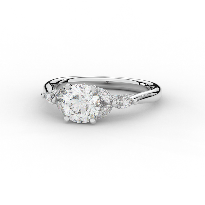 1.75CT.TW ROUND LAB DIAMOND ENGAGEMENT RING - Nazarelle