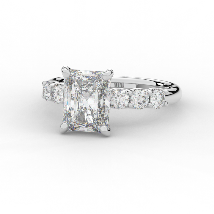 2.60CT.TW RADIANT LAB DIAMOND SOLITAIRE ENGAGEMENT RING - Nazarelle