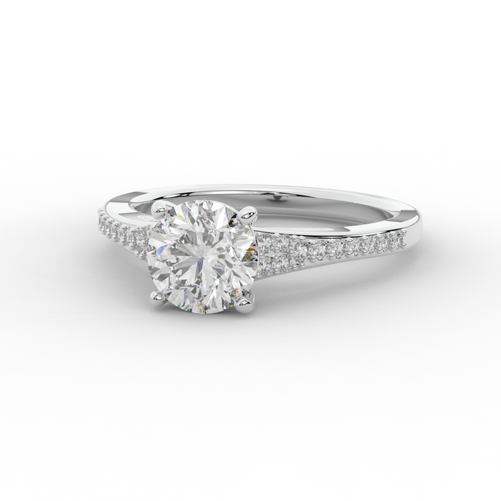 1.65CT.TW ROUND LAB DIAMOND SOLITAIRE ENGAGEMENT RING - Nazarelle