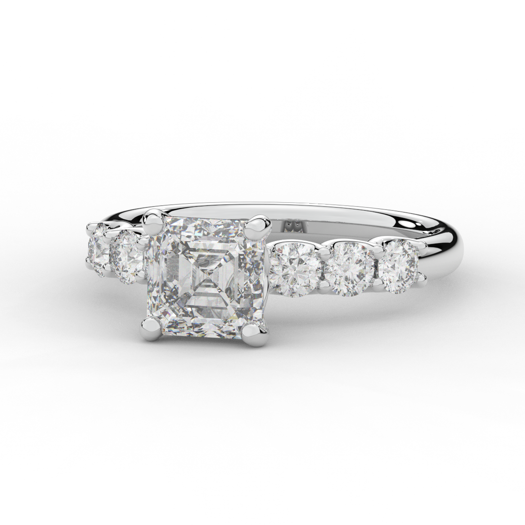 2.60CT.TW ASSCHER LAB DIAMOND SOLITAIRE ENGAGEMENT RING - Nazarelle