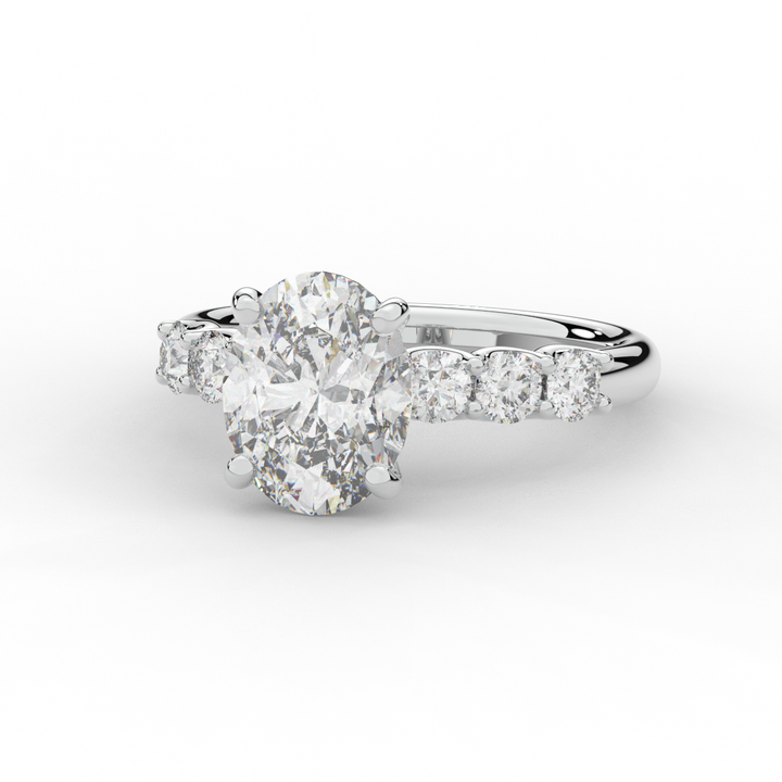 2.60CT.TW OVAL LAB DIAMOND SOLITAIRE ENGAGMENT RING - Nazarelle