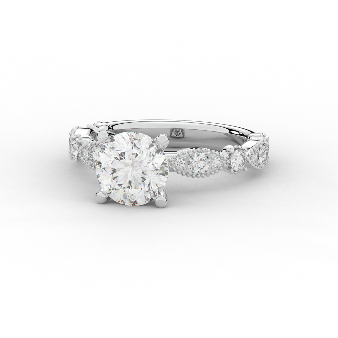 2.50CT.TW ROUND LAB DIAMOND SOLITAIRE ENGAGEMENT RING - Nazarelle