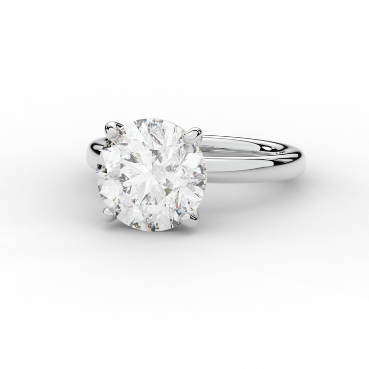 3.05CT.TW ROUND LAB DIAMOND UNDERHALO ENGAGEMENT RING - Nazarelle