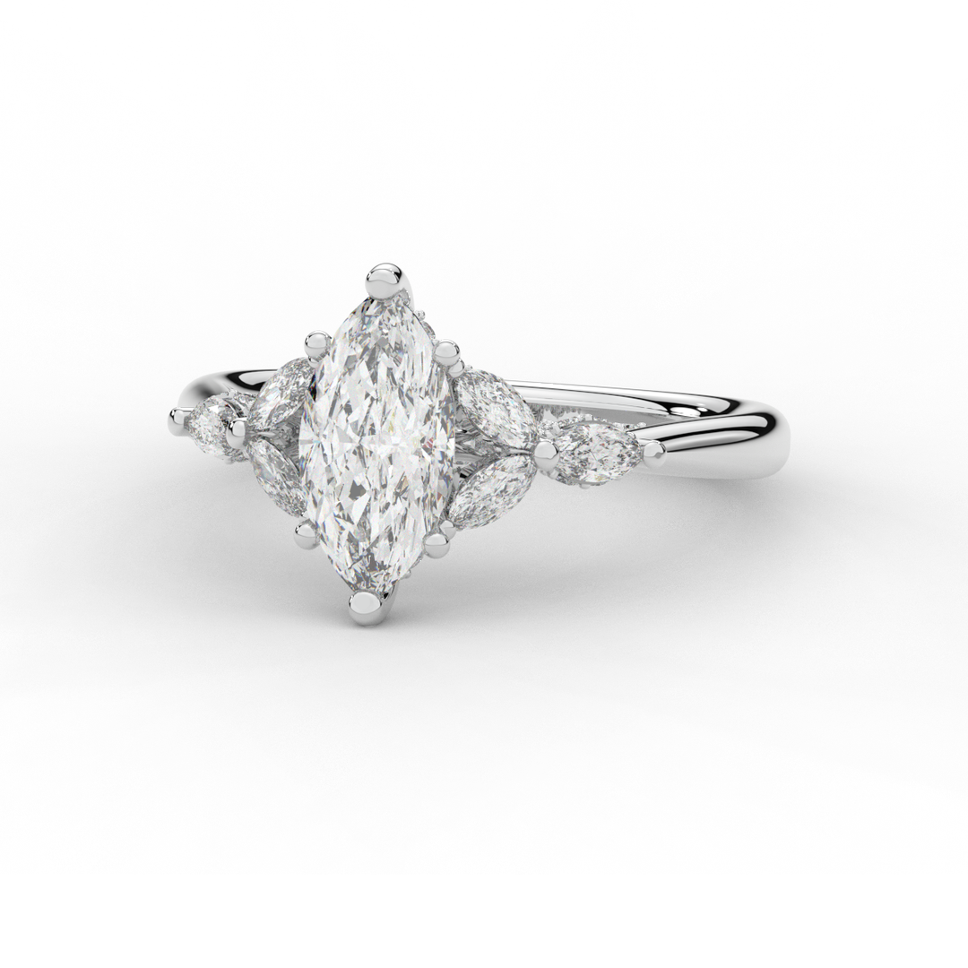 1.50CT.TW MARQUISE LAB DIAMOND ENGAGEMENT RING - Nazarelle