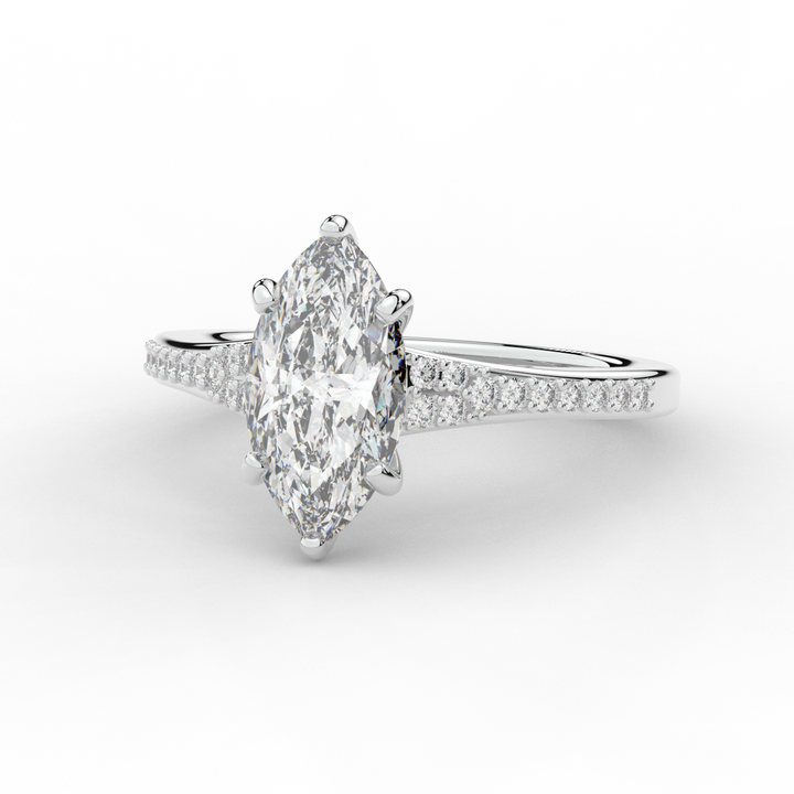 1.90CT.TW MARQUISE LAB DIAMOND SOLITAIRE ENGAGEMENT RING - Nazarelle