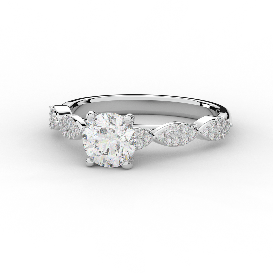 1.20CT.TW ROUND LAB DIAMOND SOLITAIRE ENGAGEMENT RING - Nazarelle