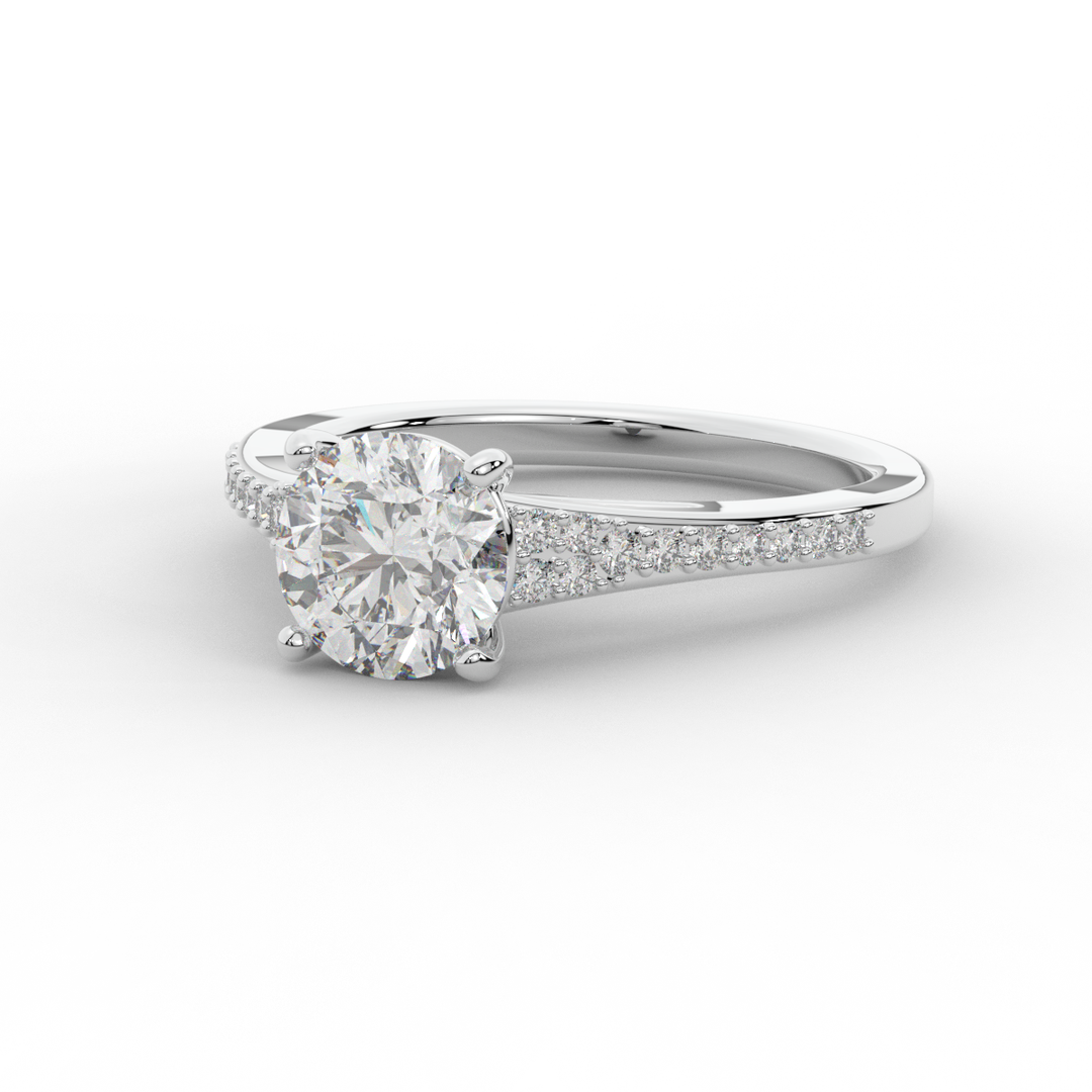 1.65CT.TW ROUND LAB DIAMOND SOLITAIRE ENGAGEMENT RING - Nazarelle