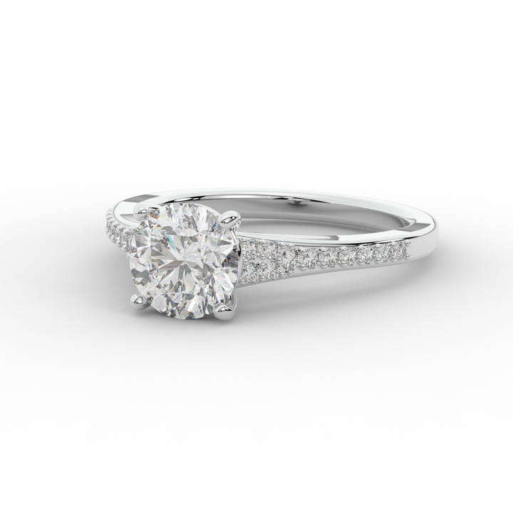 1.65CT.TW ROUND LAB DIAMOND SOLITAIRE ENGAGEMENT RING - Nazarelle