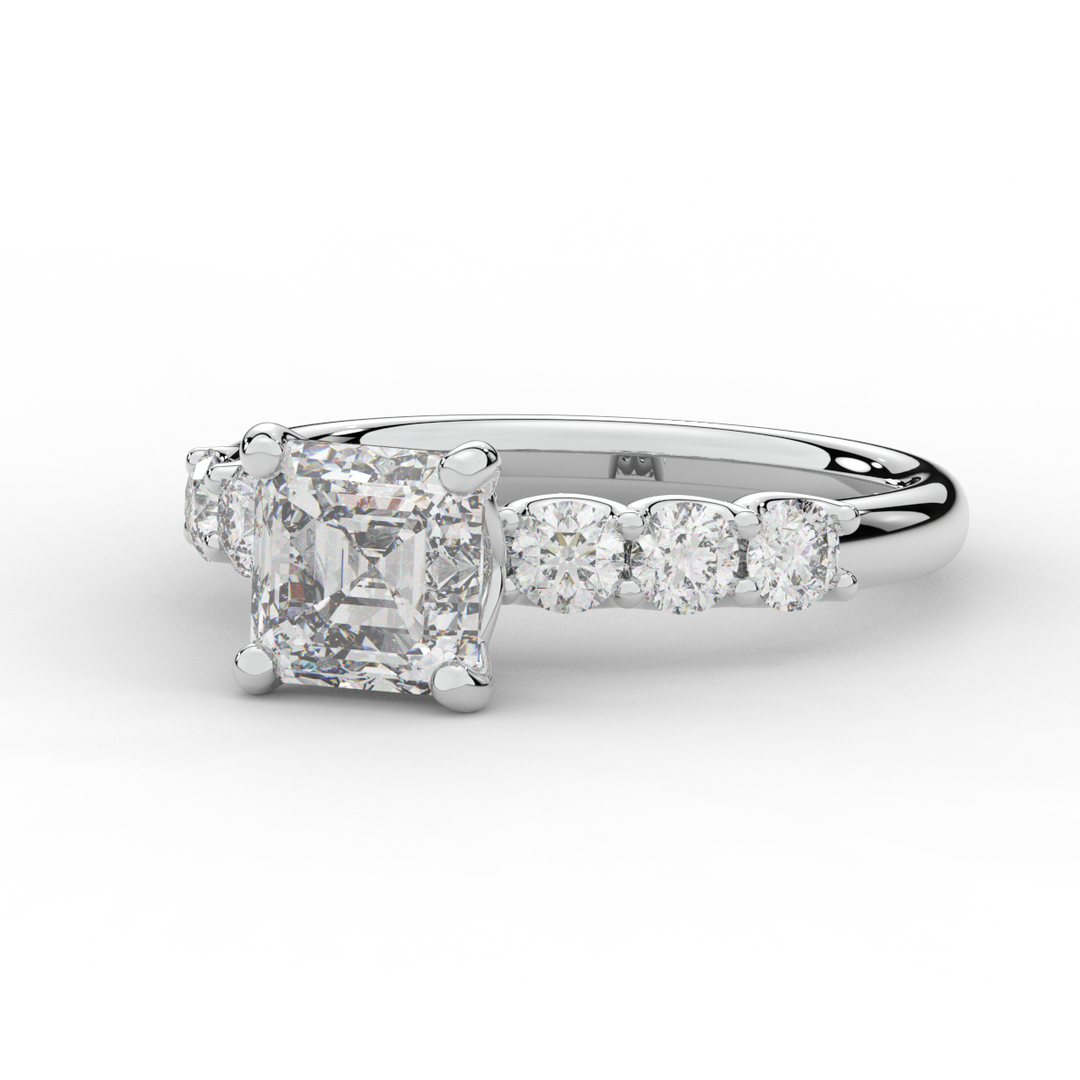 2.60CT.TW ASSCHER LAB DIAMOND SOLITAIRE ENGAGEMENT RING - Nazarelle