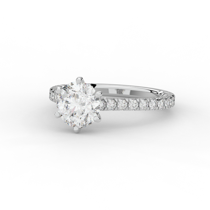 2.00CT.TW ROUND LAB DIAMOND SOLITAIRE ENGAGEMENT RING - Nazarelle