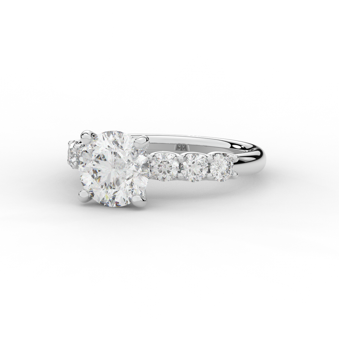 2.60CT.TW ROUND LAB DIAMOND SOLITAIRE ENGAGEMENT RING - Nazarelle