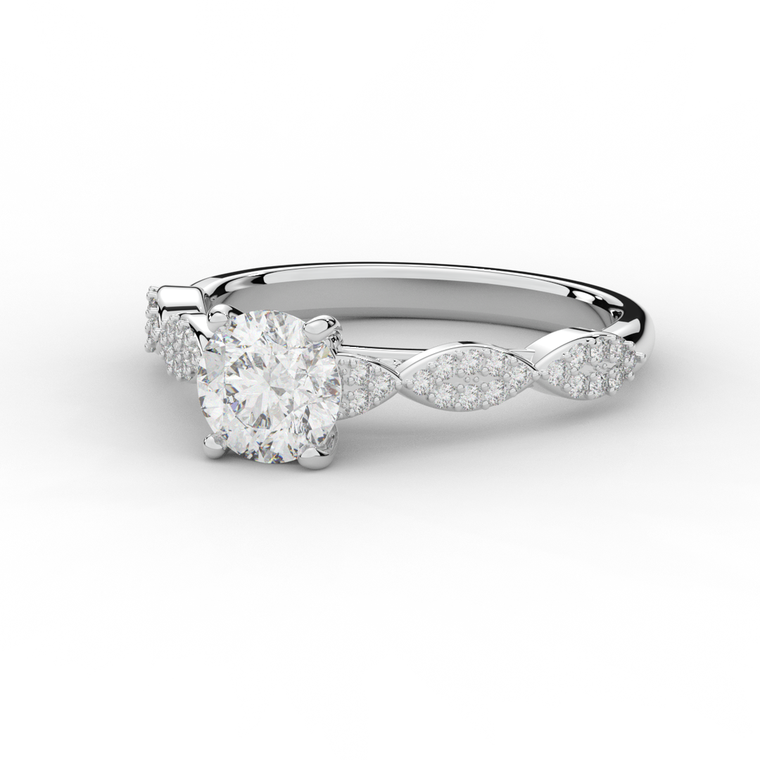 1.20CT.TW ROUND LAB DIAMOND SOLITAIRE ENGAGEMENT RING - Nazarelle