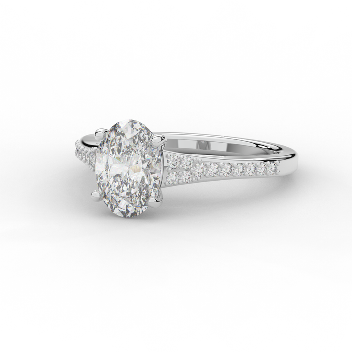 1.65CT.TW OVAL LAB DIAMOND SOLITAIRE ENGAGEMENT RING - Nazarelle