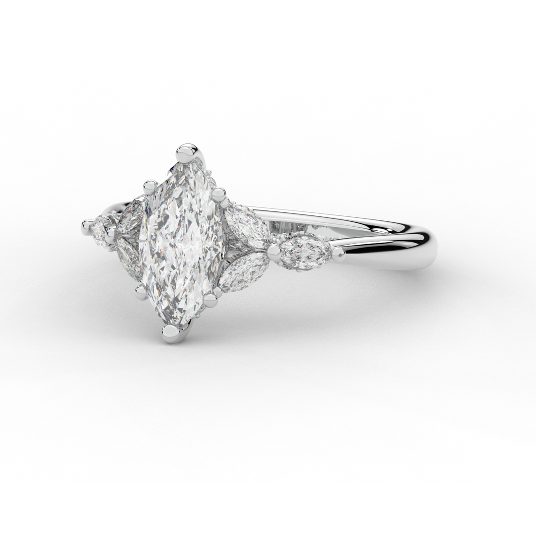 1.50CT.TW MARQUISE LAB DIAMOND ENGAGEMENT RING - Nazarelle