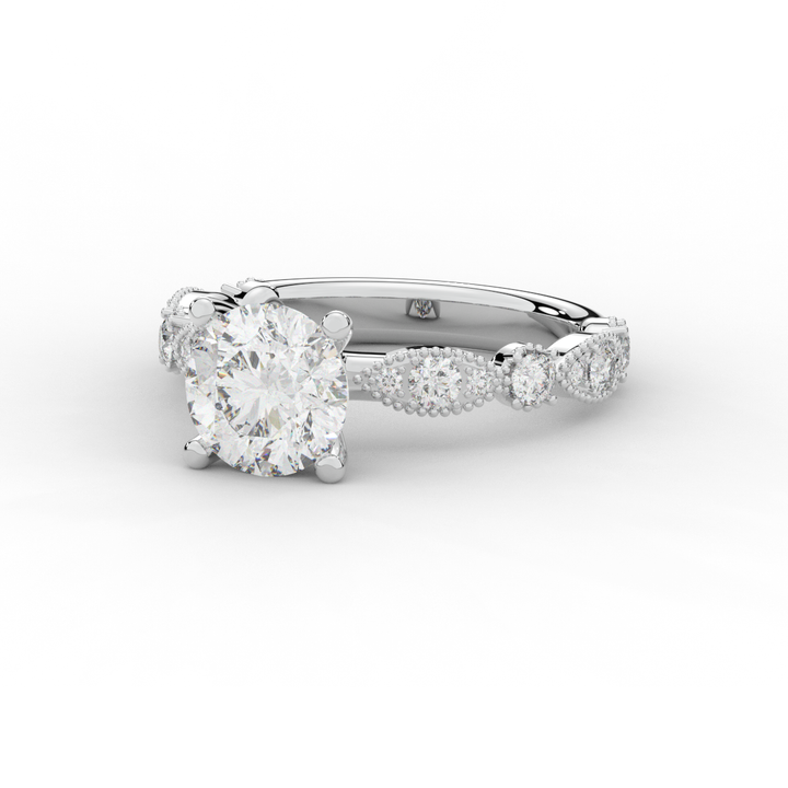 2.50CT.TW ROUND LAB DIAMOND SOLITAIRE ENGAGEMENT RING - Nazarelle