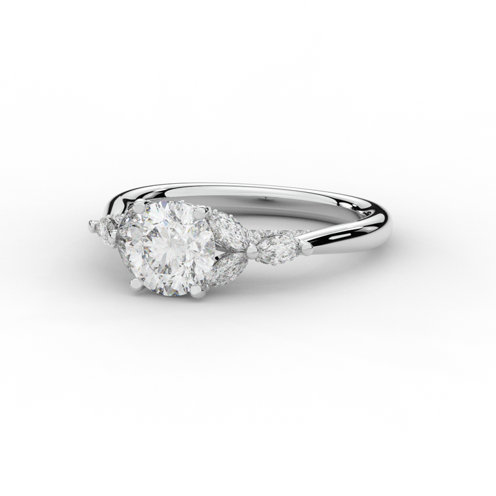 1.75CT.TW ROUND LAB DIAMOND ENGAGEMENT RING - Nazarelle