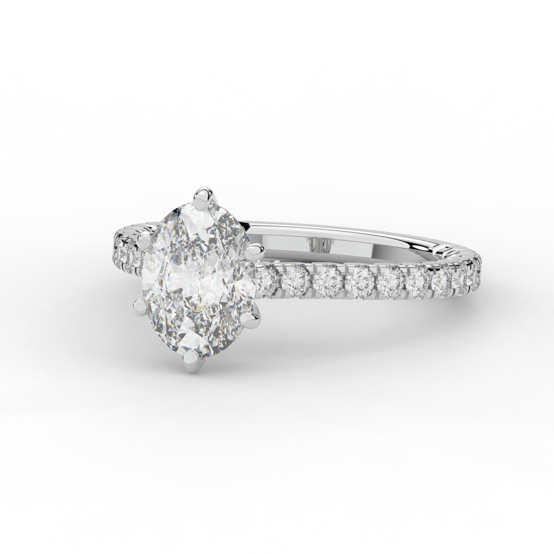 2.00CT.TW OVAL LAB DIAMOND SOLITAIRE ENGAGEMENT RING - Nazarelle