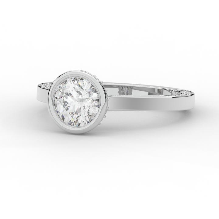 1.40CT.TW ROUND LAB DIAMOND SOLITAIRE ENGAGEMENT RING - Nazarelle