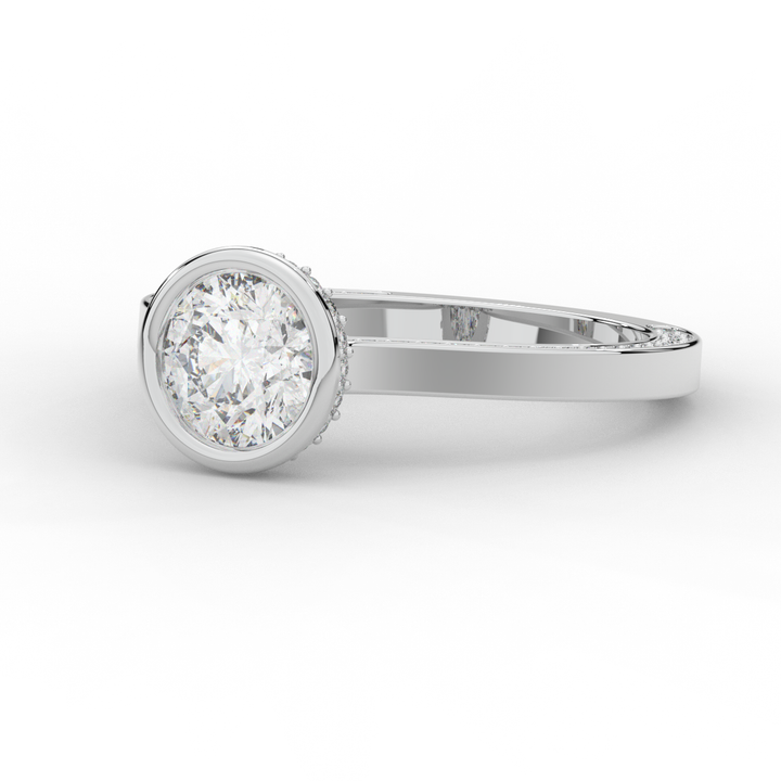 1.40CT.TW ROUND LAB DIAMOND SOLITAIRE ENGAGEMENT RING - Nazarelle