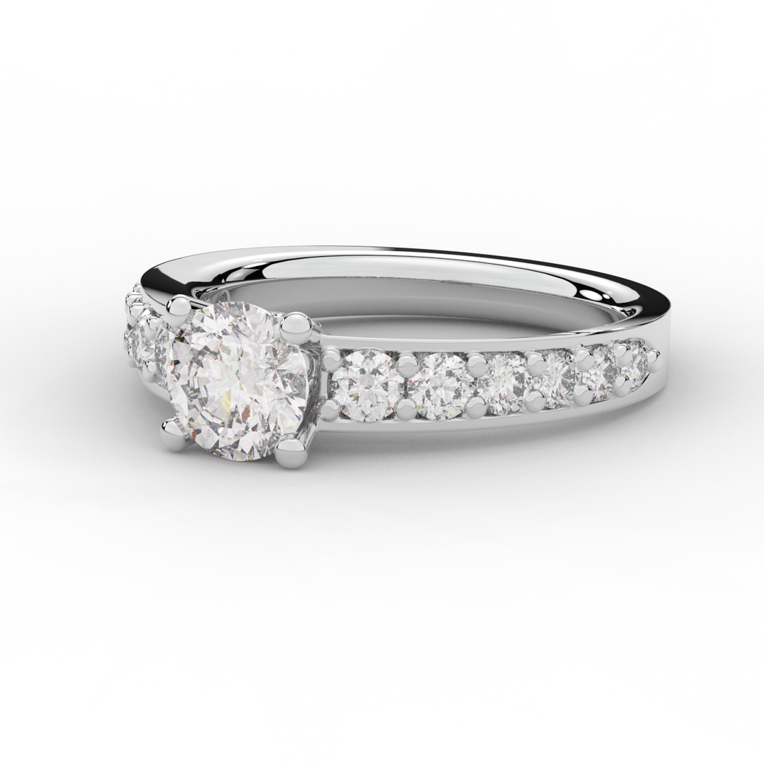 1.75CT.TW ROUND LAB DIAMOND SOLITAIRE ENGAGEMENT RING - Nazarelle