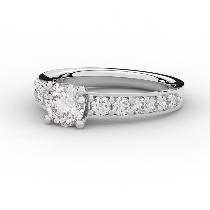 1.75CT.TW ROUND LAB DIAMOND SOLITAIRE ENGAGEMENT RING - Nazarelle