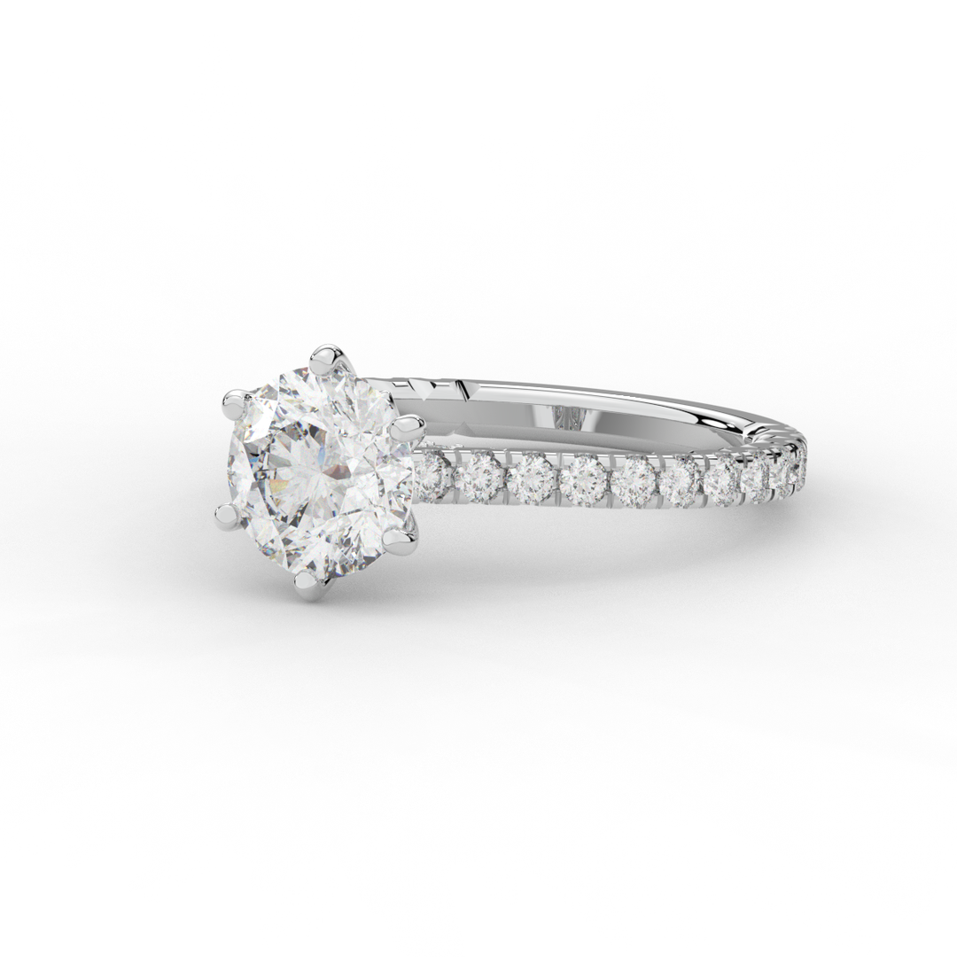 2.00CT.TW ROUND LAB DIAMOND SOLITAIRE ENGAGEMENT RING - Nazarelle