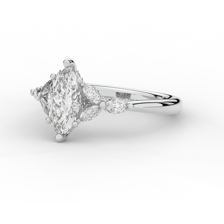 1.50CT.TW MARQUISE LAB DIAMOND ENGAGEMENT RING - Nazarelle