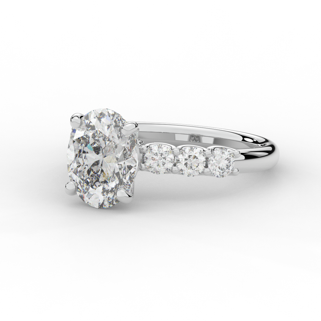 2.60CT.TW OVAL LAB DIAMOND SOLITAIRE ENGAGMENT RING - Nazarelle