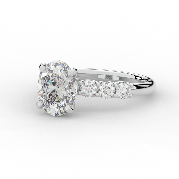 2.60CT.TW OVAL LAB DIAMOND SOLITAIRE ENGAGMENT RING - Nazarelle