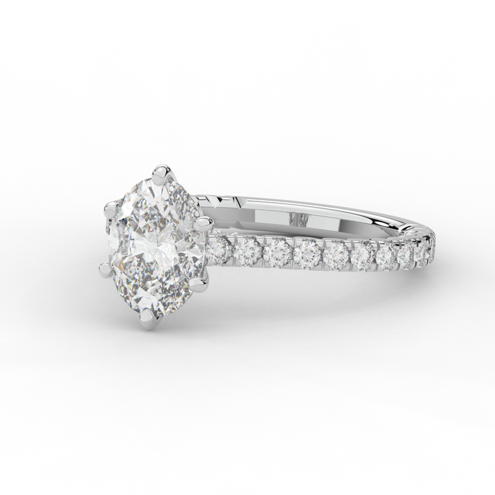 2.00CT.TW OVAL LAB DIAMOND SOLITAIRE ENGAGEMENT RING - Nazarelle