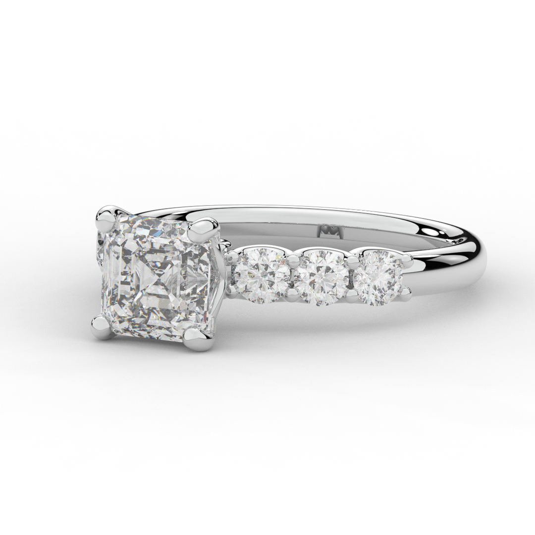 2.60CT.TW ASSCHER LAB DIAMOND SOLITAIRE ENGAGEMENT RING - Nazarelle