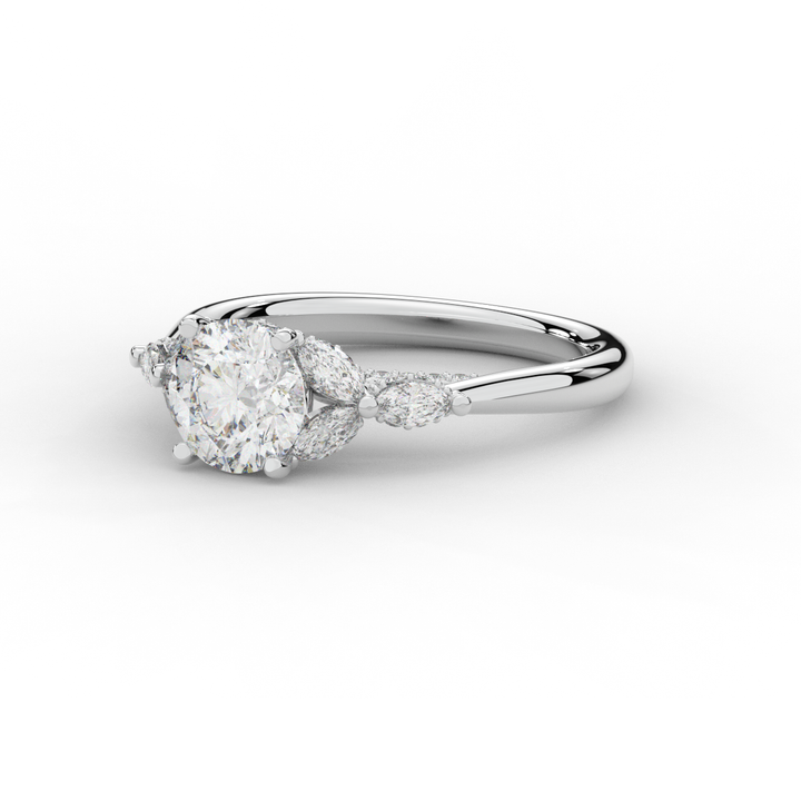 1.75CT.TW ROUND LAB DIAMOND ENGAGEMENT RING - Nazarelle